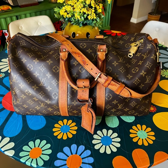 LOUIS VUITTON KEEPALL 45 BANDOULIERE W/LV STRAP DATE CODE-VI0974 - Picture 1 of 14